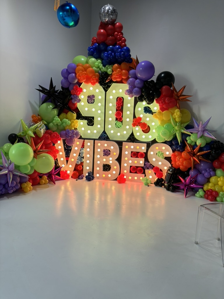 Themed marquee balloon decor