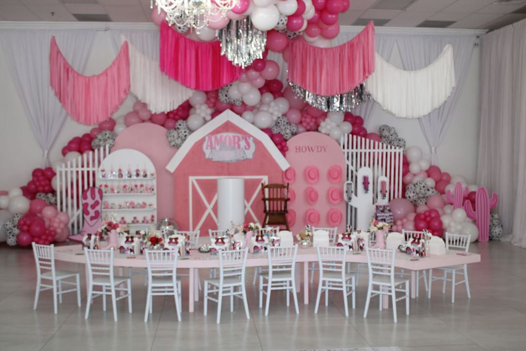 Farm-themed birthday backdrop