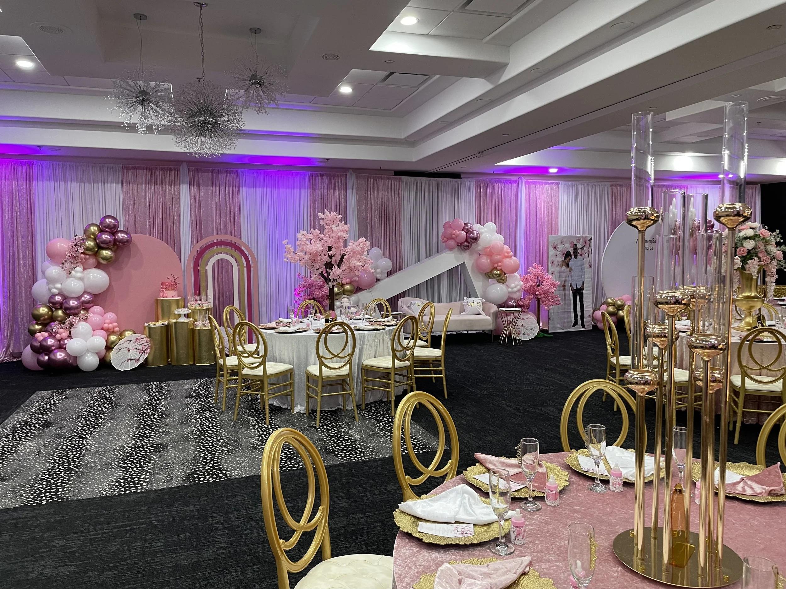 Full ballroom event design by Sharp Designs